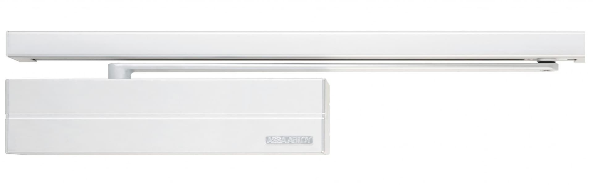 Amortizor hidraulic Assa Abloy DC500 120000, mecanism CAM, forta reglabila clasa EN1-4, usa maxim 80Kg pentru latime 1100mm, pentru brat glisant. NU include brat.