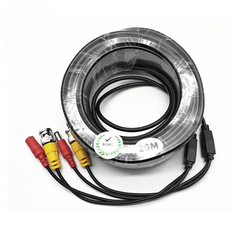 Cablu video si alimentare 20 metri LN-EC04-20M; conectori DC si BNC; Video Power: 26 AWG; Insulation: 1.3mm Colourless PE; Power Conductor: 21 AWG x 2C Red/Black ID: 1.35mmPVC; Outer Jacket: 4.4mm PVC Black — miniatură