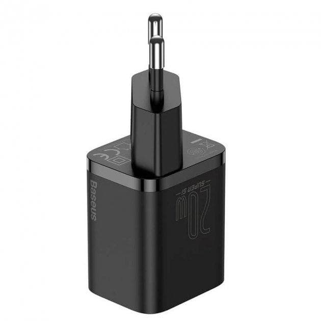 Incarcator Retea Baseus Super Si, 20 W, 1 port, Negru — miniatură