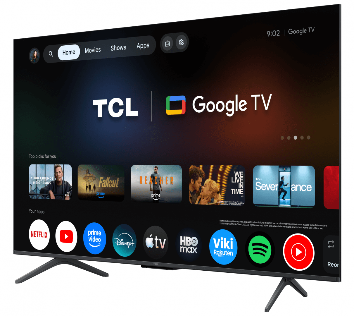 Televizor TCL QD-MiniLED 55T8D, 139 cm, Smart, Google TV, 4K Ultra HD, 144Hz — miniatură