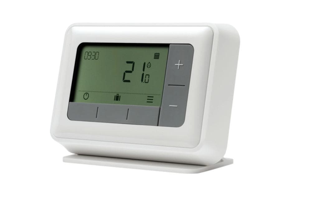 Termostat T4R wireless Honeywell Resideo Y4H910RF4072, dual on/off TPI – OpenTherm, functie de incalzire/racire, mod Vacanta (Holiday), programări 5+2, săptămânale sau zilnice, display LCD iluminat, alimentare cu 2 baterii de tip AA, dimensiuni 136 x 98 x 62 mm - Cadou: SURUBELNITA STANLEY — miniatură