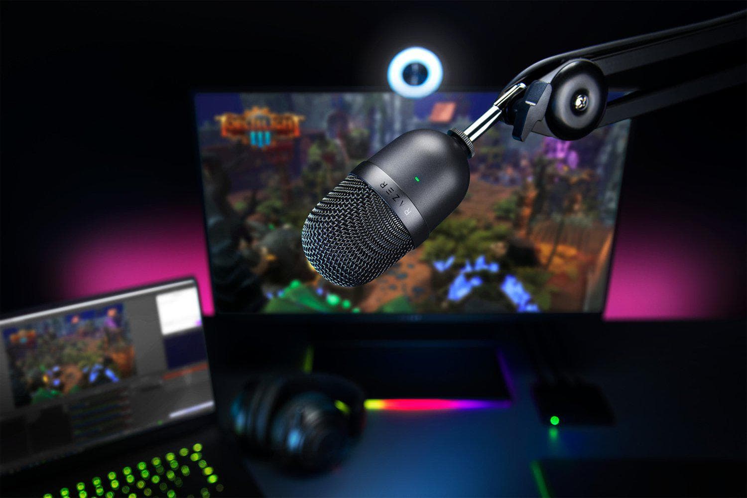 Microfon Razer Seiren Mini, tip Condenser, USB, Noise Reduction — miniatură