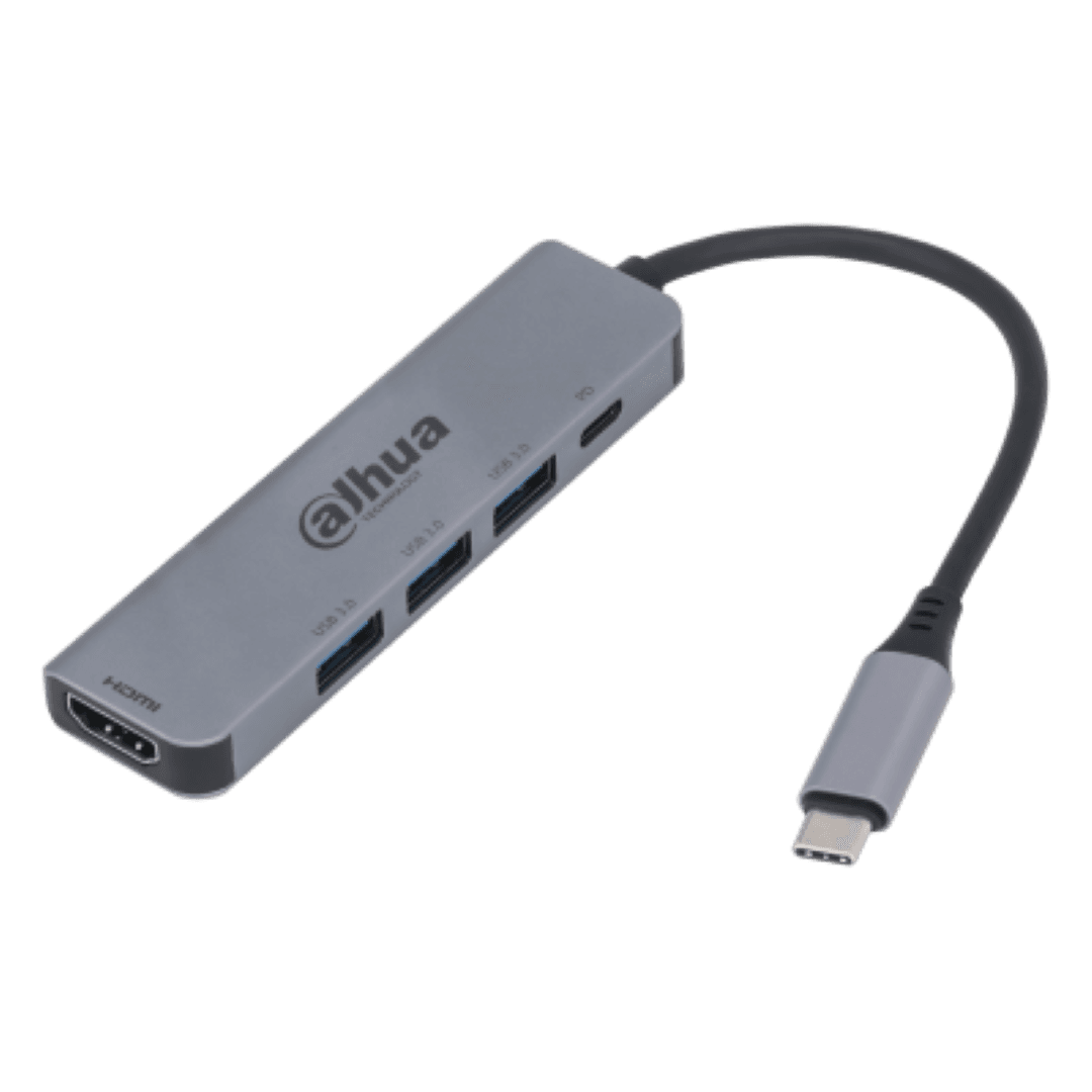 Hub USB DAHUA TC35 USB-C, 5 porturi, HDMI, Gri — miniatură
