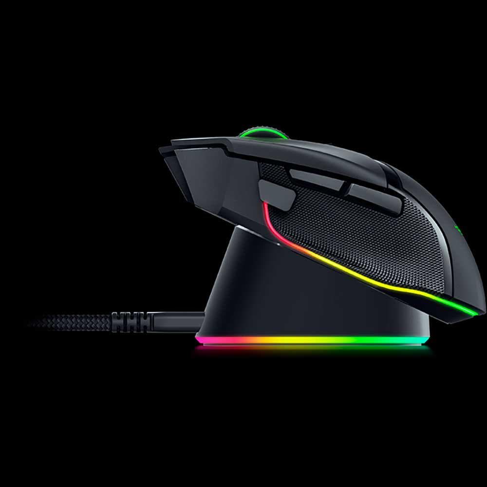 Mouse Razer Dock Pro, iluminare Razer Chroma™ RGB, Built-in Razer™ HyperPolling 8K Hz, compatibil Basilisk V3 Pro, Cobra Pro and Naga V2 Pro, negru — miniatură