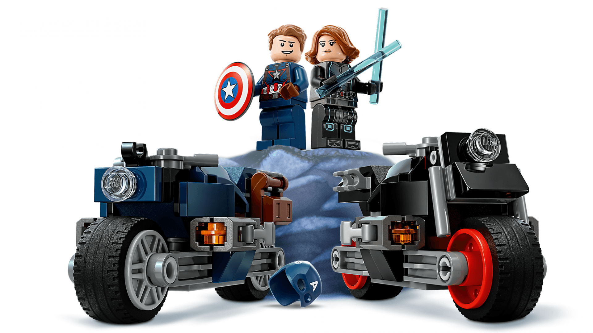 MOTO.BLACK WIDOW&C. AMERICA, 76260 LEGO — miniatură