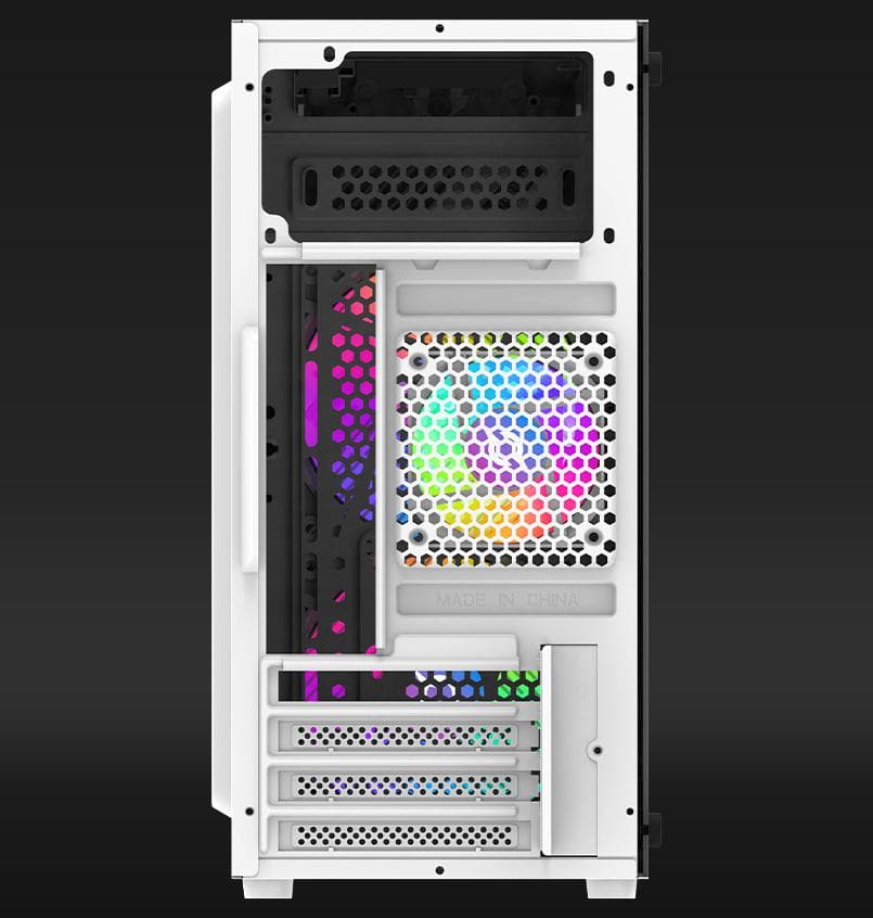 Carcasa AQIRYS BELLATRIX PRO, RGB, Mini Tower, White — miniatură