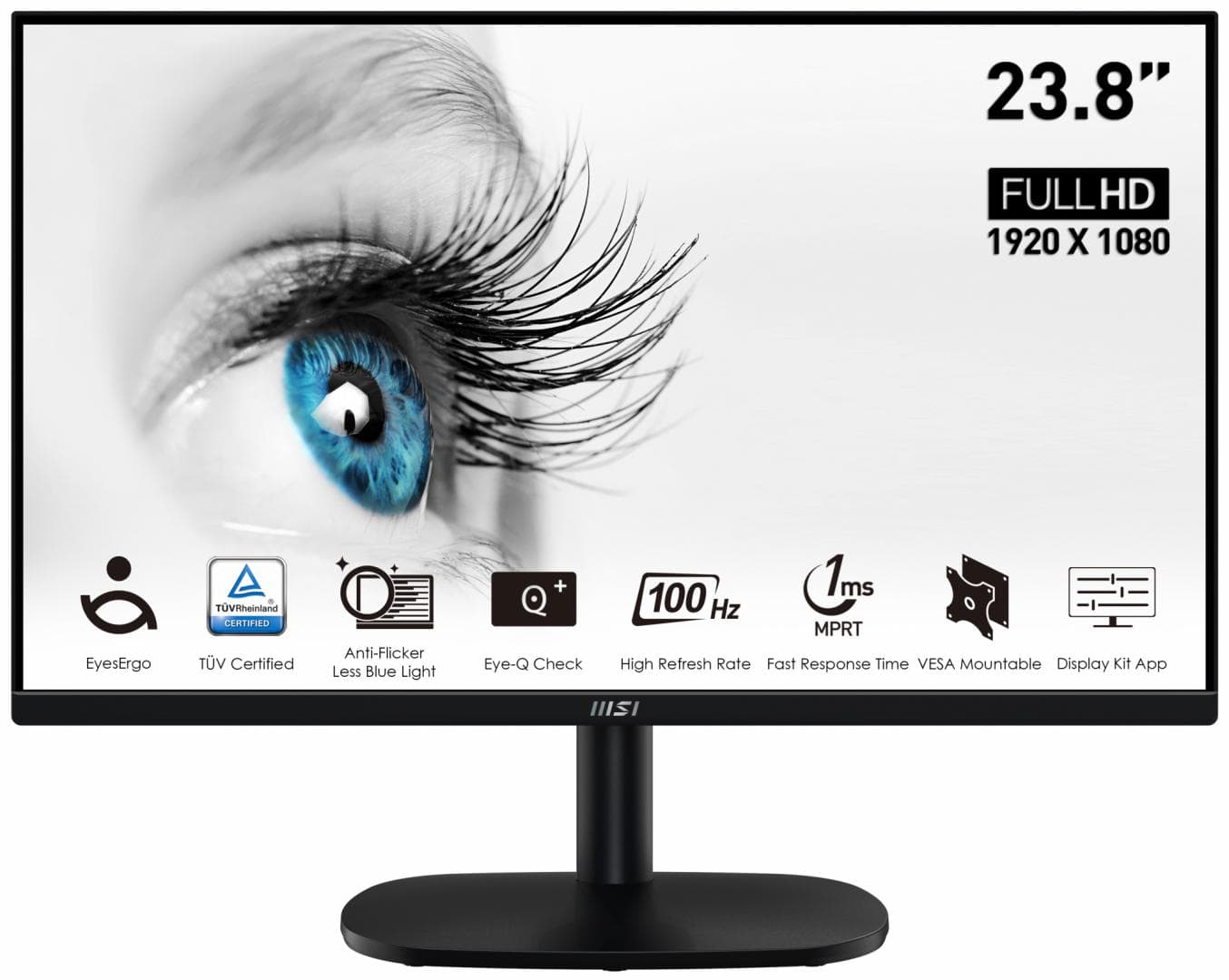 Monitor Consumer MSI PRO MP245V, 23.8", 1920 x 1080 pixeli, Black — miniatură