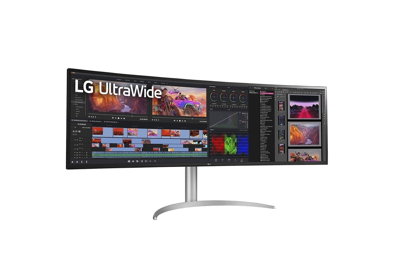 Monitor Consumer LG 49WQ95C-W, 49", 5120 x 1440 pixeli, White — miniatură