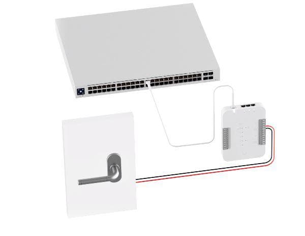 Ubiquiti UniFi Access HUB UA-HUB, dimensiuni: 190 x 126 x 30.5 mm, Greutate: 457g,suport wall mount metalic, carcasa plastic, Consum max: 51W, interfata: 4 x 1GBE, Alimentare: POE++. — miniatură