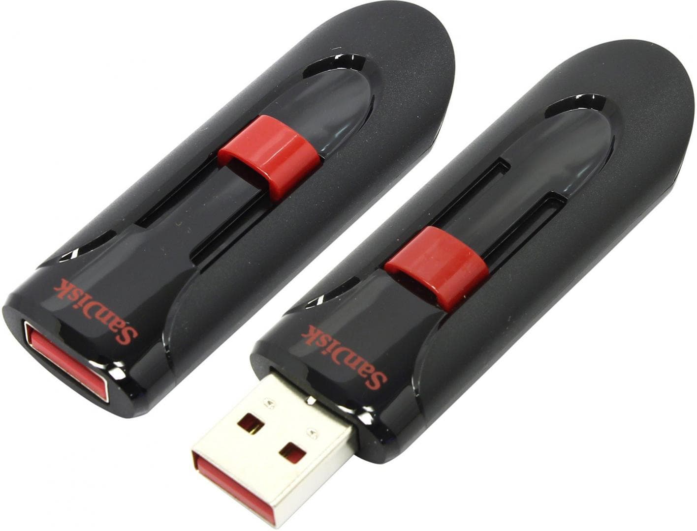 Memorie USB SanDisk Cruzer Glide 64 GB, USB 2.0, Negru — miniatură