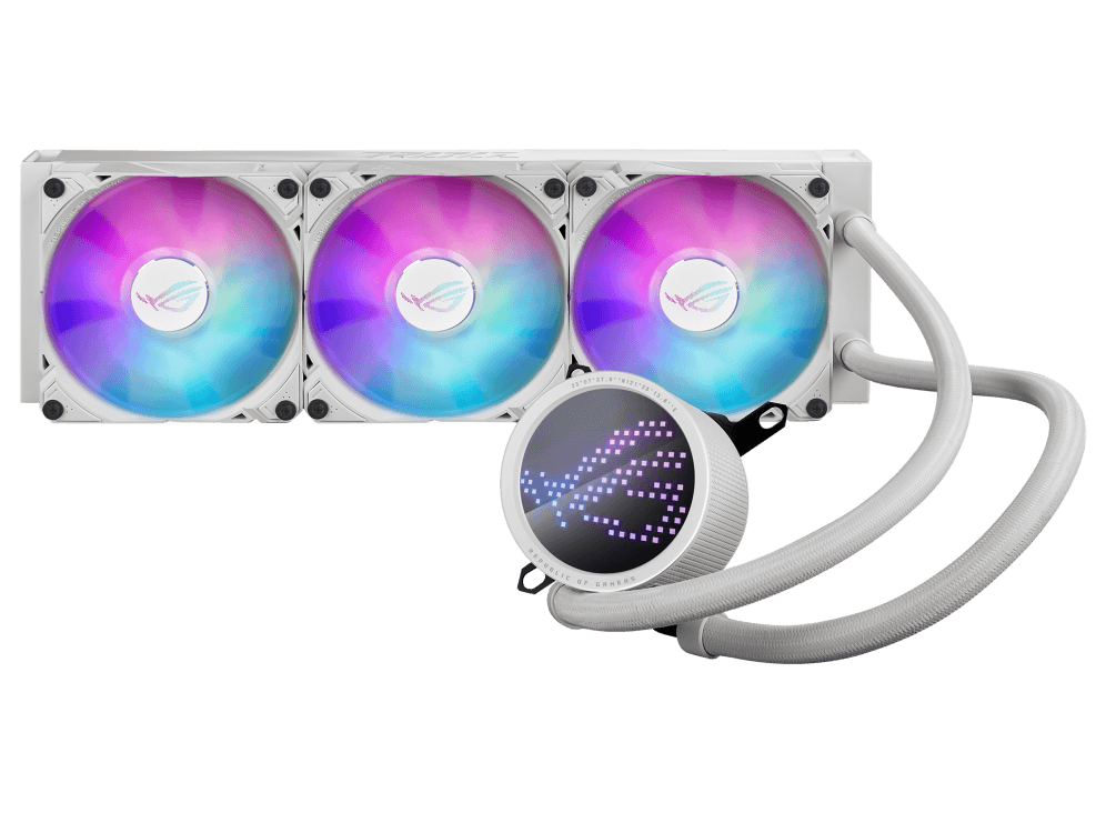 Cooler Procesor ASUS ROG Ryuo III 360 ARGB White Edition, Lichid, 12 cm, 3 ventilatoare, aRGB