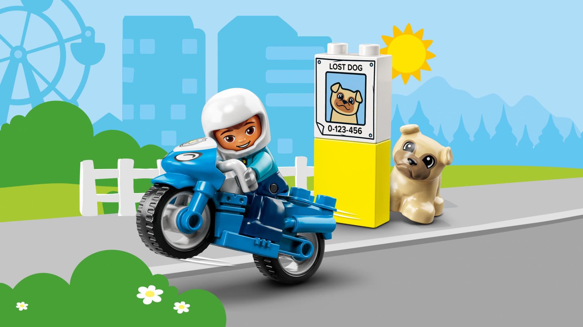 MOTOCICLETA DE POLITIE, LEGO 10967 — miniatură