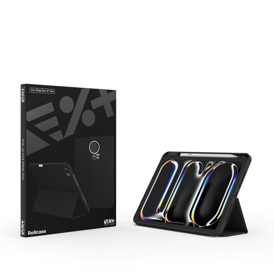 NEXT ONE RollCase for iPad Pro 11" M4 2024 Black — miniatură