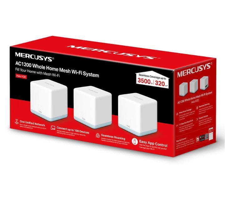 Router wireless MERCUSYS HALO H30, WIFI 5, Mesh, Dual Band — miniatură