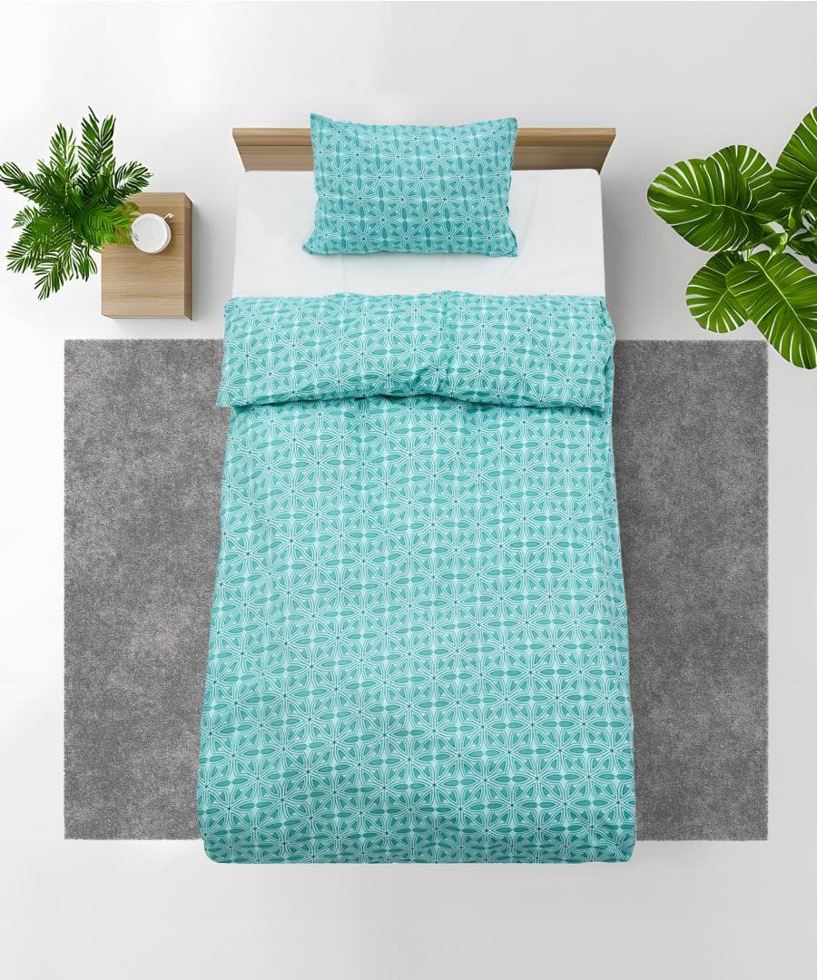 Set de pat single bumbac, 92 gsm, River — miniatură