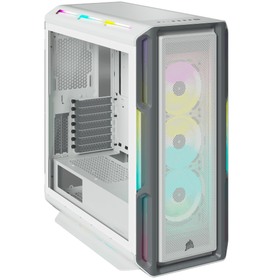 Carcasa CORSAIR iCUE 5000T RGB, Mid Tower, White — miniatură