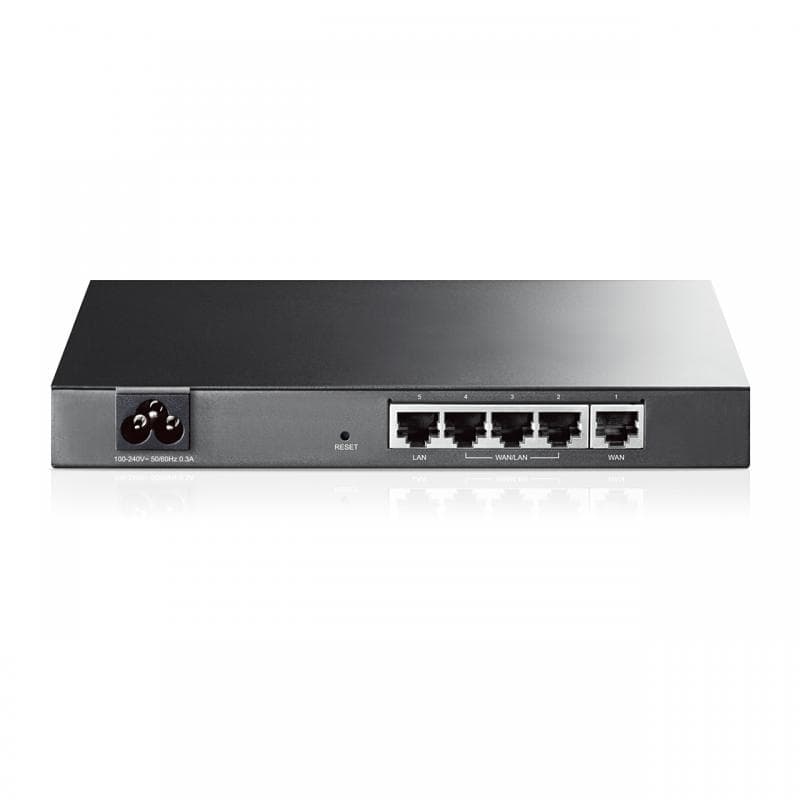 "Load Balance Broadband Router PORT: 1× 10/100 Mbps RJ45 WAN Port, 3× 10/100 Mbps RJ45 WAN/LAN Ports, 1× 10/100 Mbps RJ45 LAN Port FEATURE: 10000 Concurrent Sessions, Load Balance, Link Backup, Policy-based Firewall, Static Routing, Policy Routing, Guest Portal, IPTV, IPv6, VLAN" — miniatură