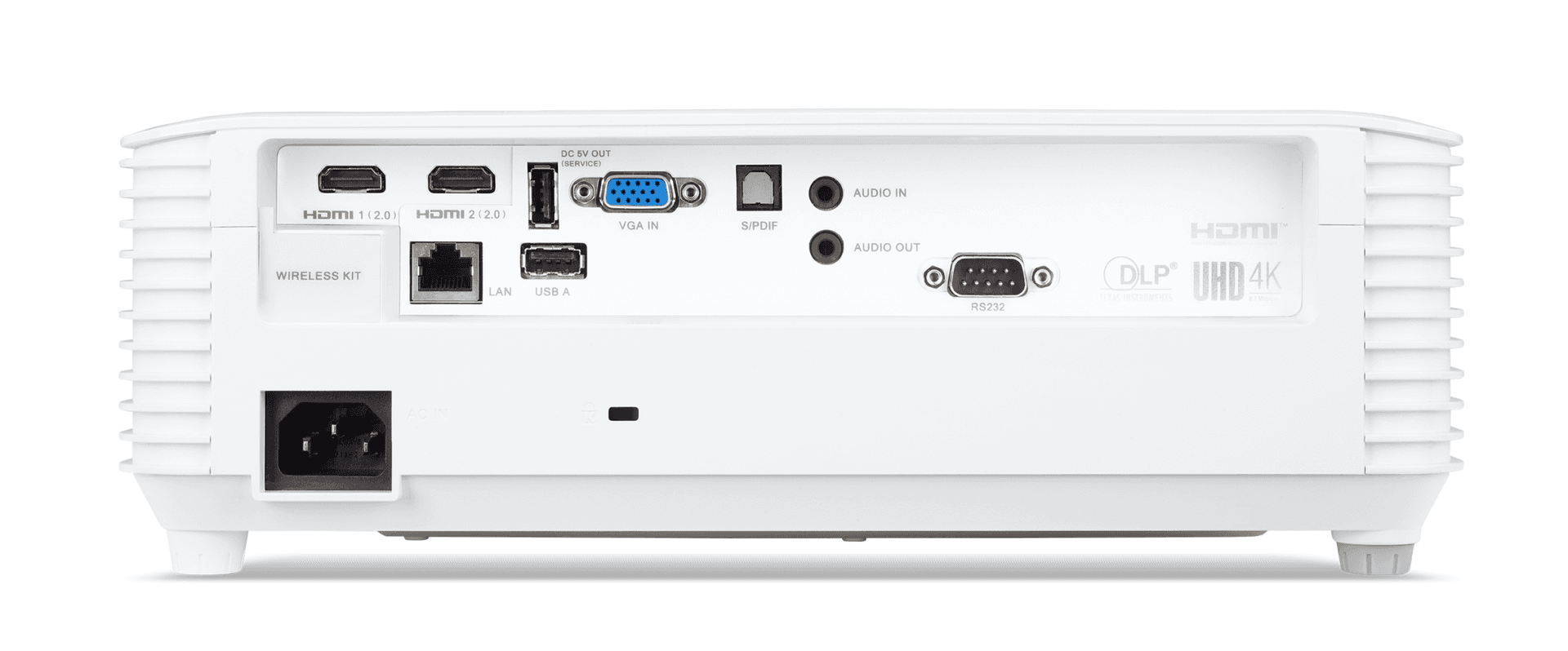 Videoproiector Acer P5827a, 4K 3840*2160, resolution with TI XPR, 8.3 megapixel on screen, 16:9/ 4:3, 4.000 lumeni/ 2.600 lumeni Eco, 10.000:1, dimensiune maxima imagine 300", distanta maxima de proiectie 10 m, boxa 10W, Bluetooth Wireless Audio (V 4.2, BT Out), lampa 5.000 ore/ 12.000 ore Eco, 26 — miniatură