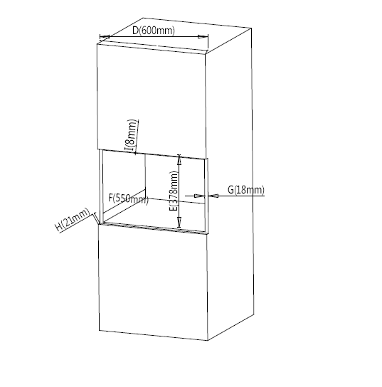 CUPTOR CU MICROUNDE INCORPORABIL HEINNER HMW-25BIGWH — miniatură
