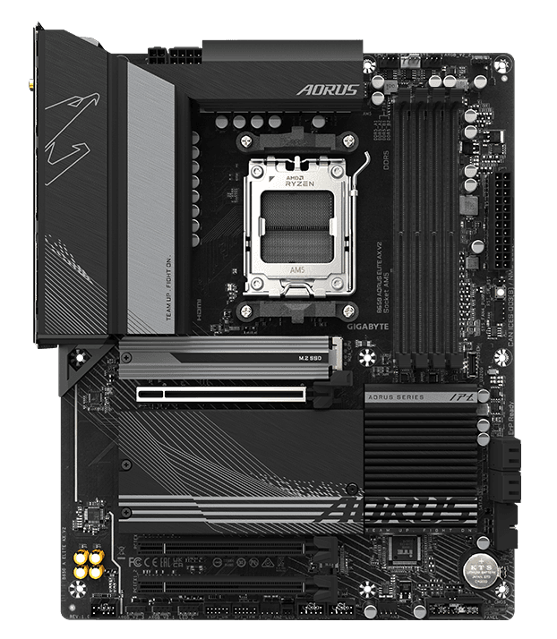 Placa de baza Gigabyte B650 AORUS ELITE AX V2, Socket AM5, DDR5, ATX — miniatură