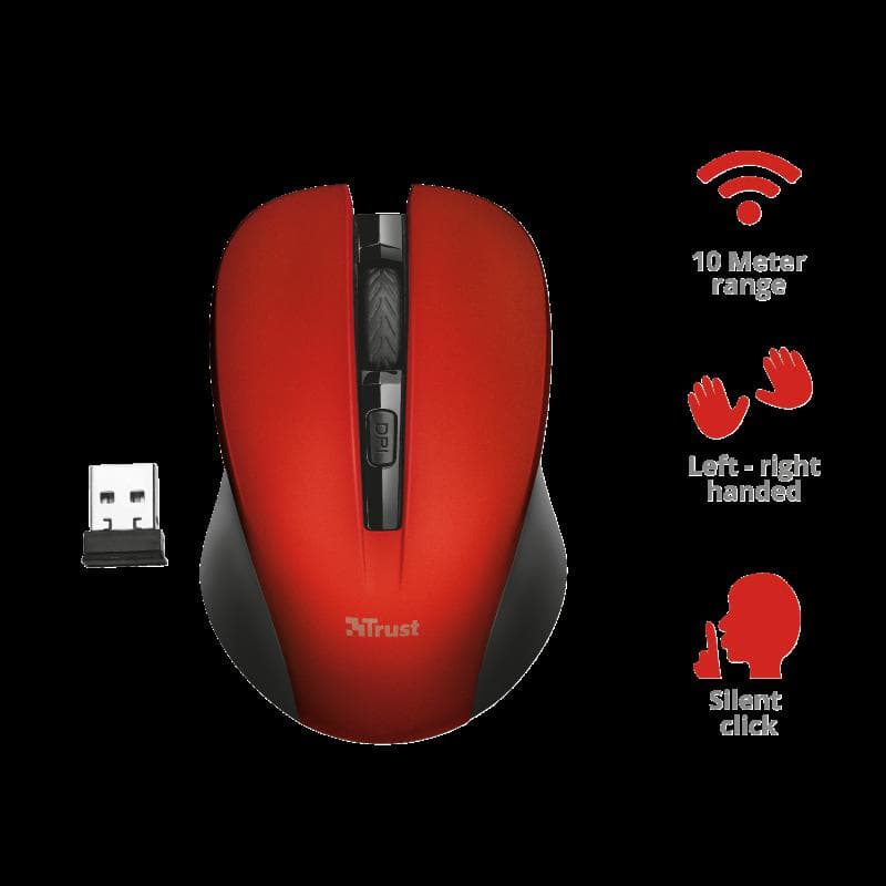 Mouse Wireless TRUST Mydo Silent Click, 1800 DPI, Multicolor — miniatură