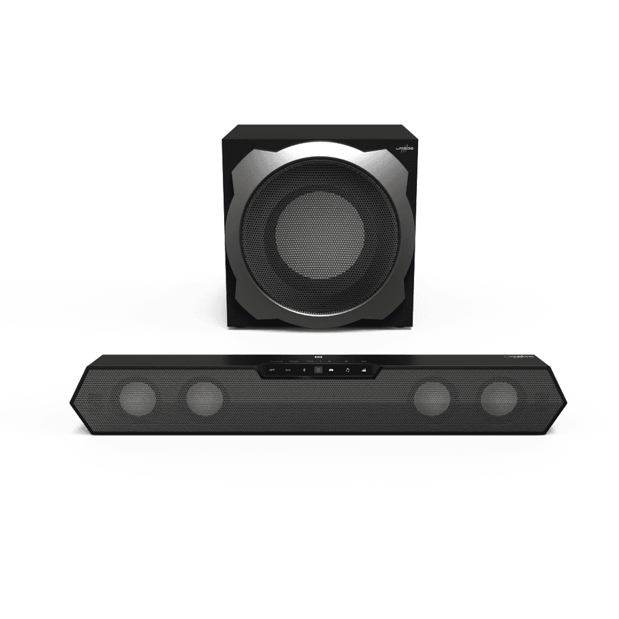 Sistem audio Hama uRage SoundZbar 2.1,Bluetooth 2.1 + EDR putere RMS 100 W, banda de frecventa 20 - 20.000 Hz, subwoofer 6.5, negru — miniatură