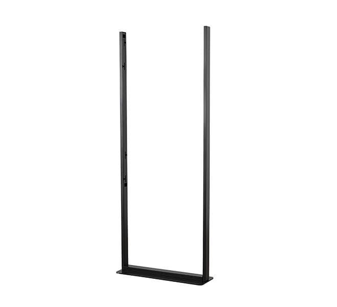 Suport podea double sided B-Tech compatibil cu seria OM55N-D Samsung (Signage Display), suporta pana la la 50kg, montare tip portret, desing subtire potrivit pentru instalarea in interior, cable management integrat, negru