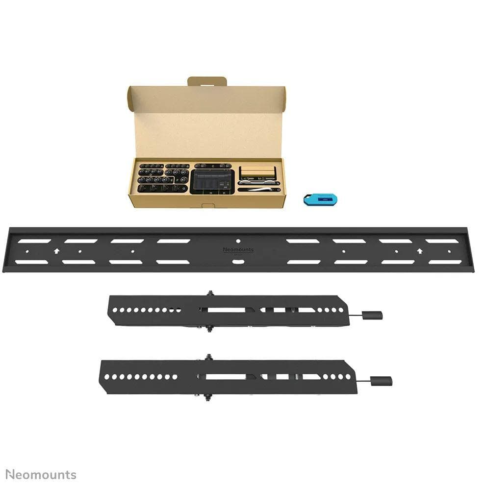 Suport perete Neomounts WL30S-850BL18; pentru display-uri cu diagonale 43"-98", sistem de prindere VESA 100x100~800x400, greutate maxima suportata 100kg, fix, distanta fata de perete 33mm; micro adjustment, lockable (lock included); culoare negru. — miniatură