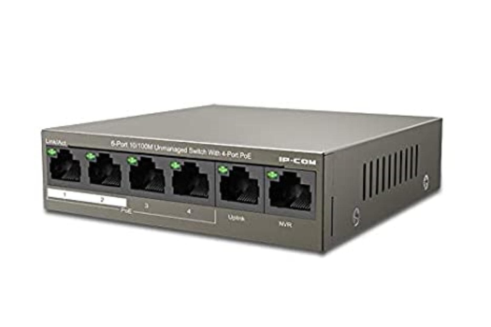 Switch IP-COM F1106P-4-63W, 6 Port. 10/100 Mbps