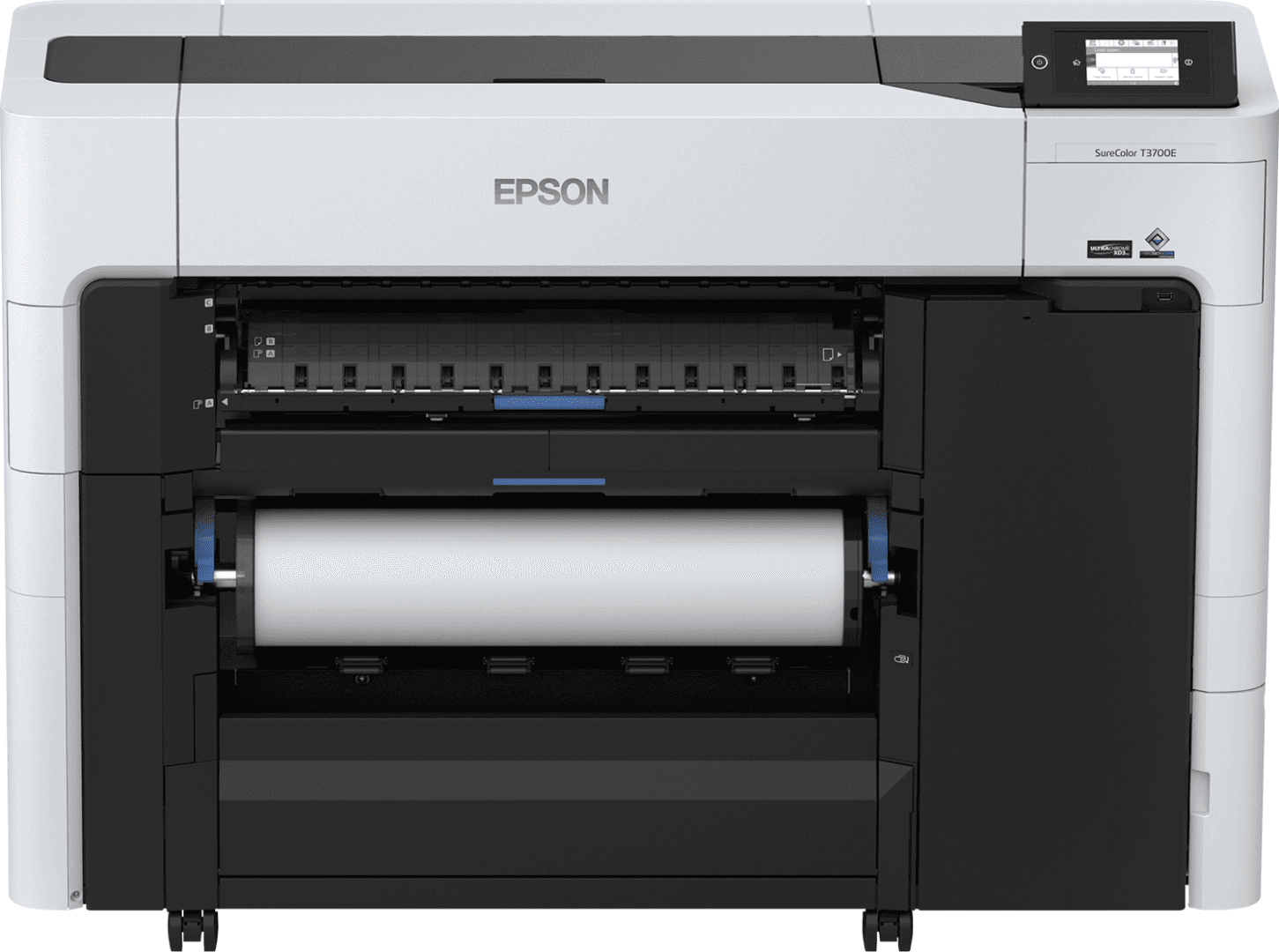 EPSON SC-T3700E A1 LARGE FORMAT PRINTER, Format A1, Rezolutie: 2.400 x 1.200 DPI, Memorie: 4GB, Emulatii: ESC/P, PDF 1.7, HP-GL2, RTL, Dimensiuni: 1.365 x 499 x 975 mm, 118 kg, 6 culori: Cyan, Photo black, Red, Yellow, Magenta, Matte black, C13T50M200, C13T50U200, C13T50M100, C13T50U100