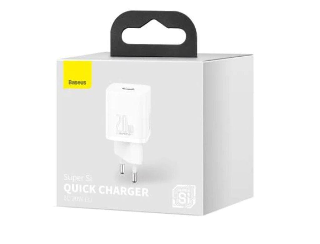 Incarcator Retea Baseus Super Si, 20 W, 1 port, Alb — miniatură