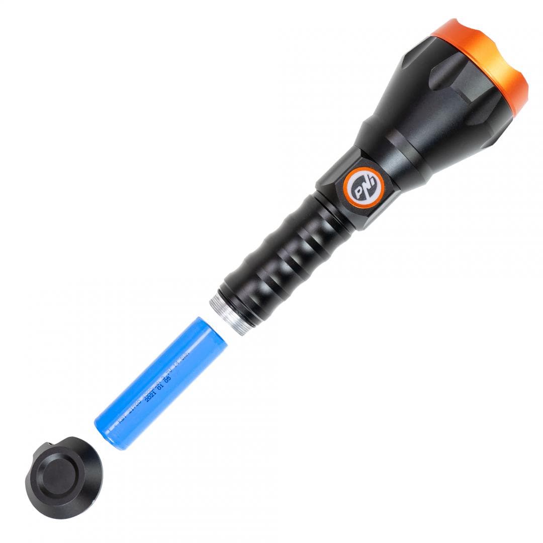 Lanterna PNI Adventure F550 Crystal LED, 10W, din aluminiu, 500lm, pana la 700m, IPX6, acumulator 4000mAh inclus, incarcare prin USB Type-C, Tip led: Osram Crystal LED, 10W, Material carcasa: Aluminiu anodizat, Clasa de protectie: IPX6, 500 lumeni, Raza actiune: Pana la 700 m, Dimensiuni: Ø57 x 203 — miniatură