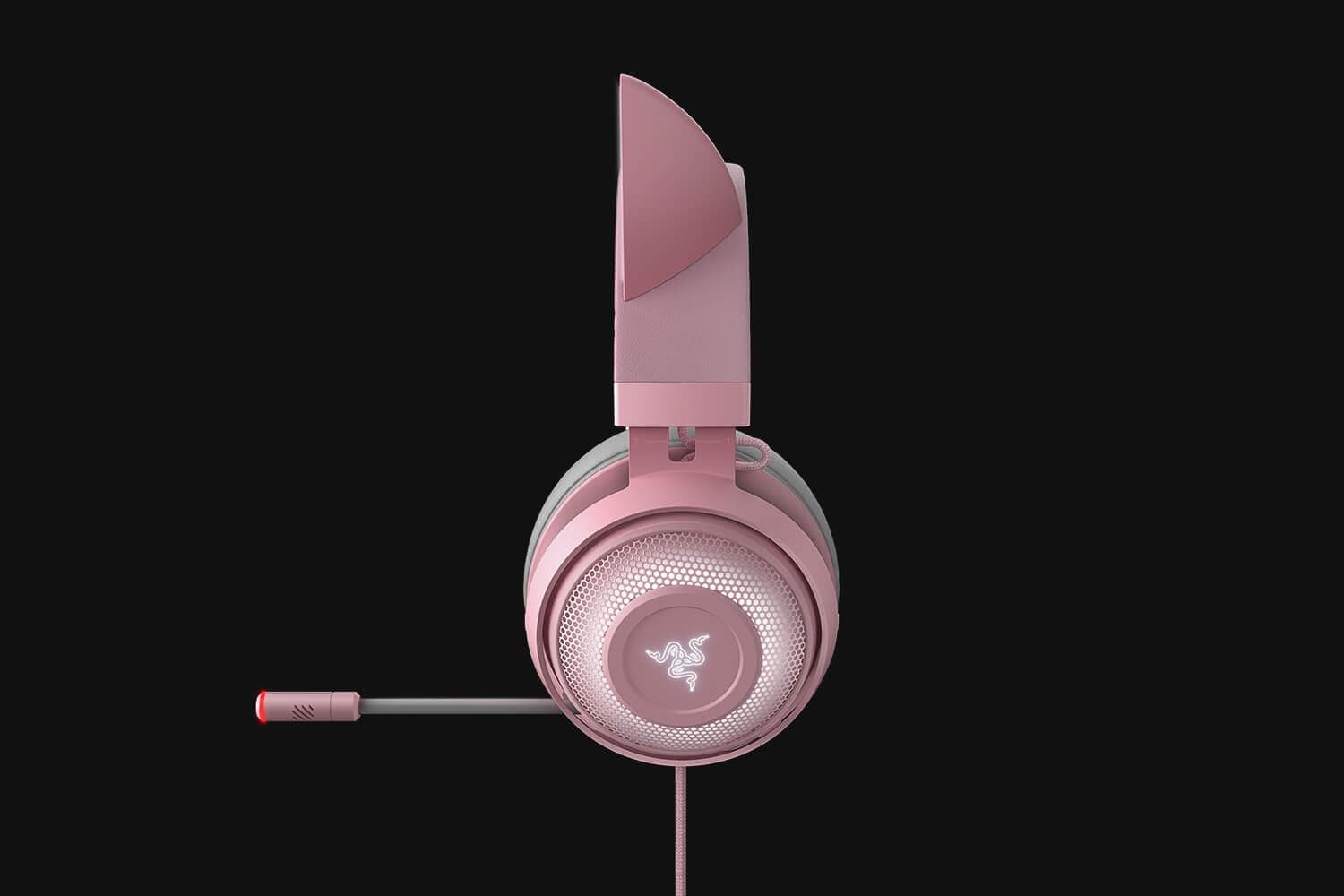 Casti Gaming Head-band Razer Kraken Kitty, Wired, noise-canceling, Roz — miniatură