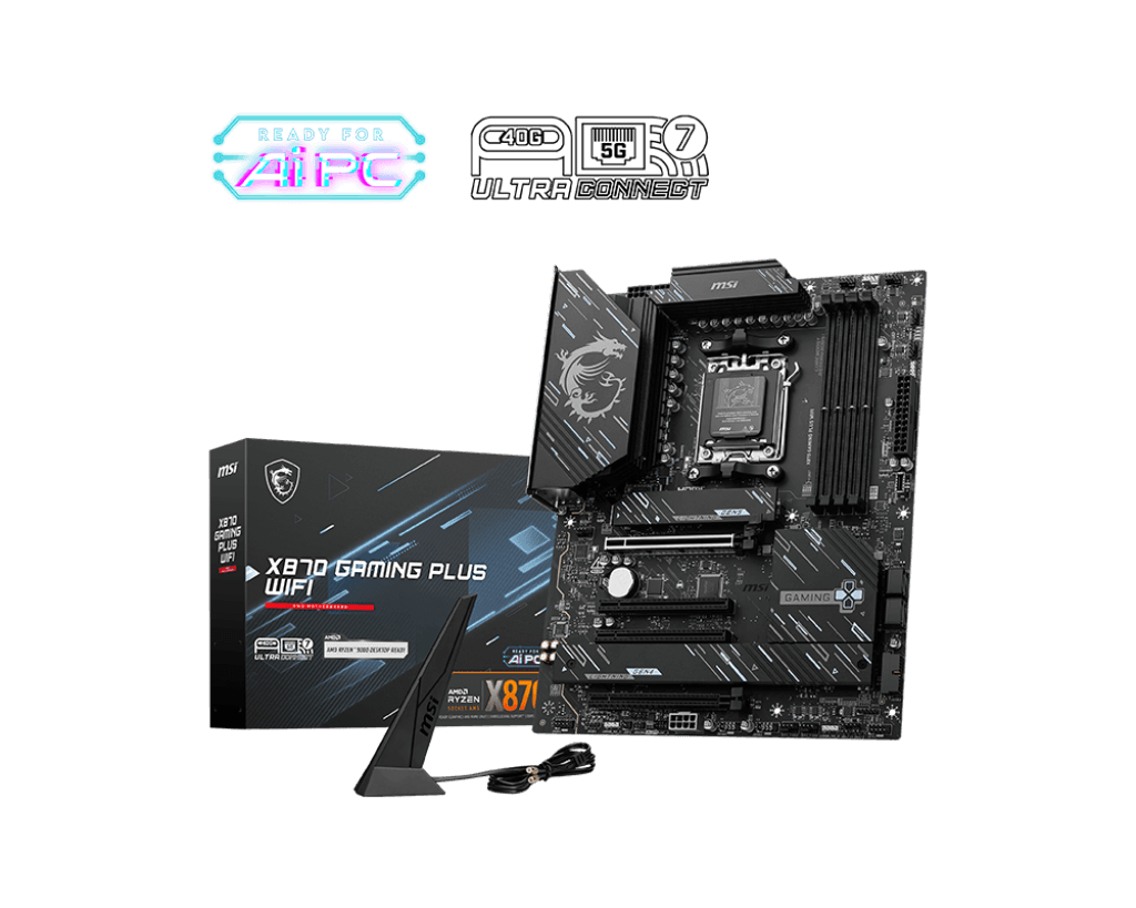 Placa de baza MSI X870 GAMING PLUS WIFI, Socket AM5, DDR5, ATX