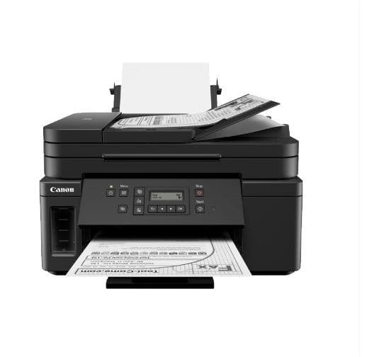 "Multifunctional inkjet mono CISS Canon PIXMA G4040, dimensiune A4(Printare, Copiere, Scanare), duplex, viteza imprimare 13ipm alb-negru, 6.8ipm colorrezolutie printare 600 x 1200 dpi, imprimare fara margini, alimentarehartie 350 coli, ADF 35 coli, scanner CIS rezolutie 1200 x 2400 dpi, copiere — miniatură