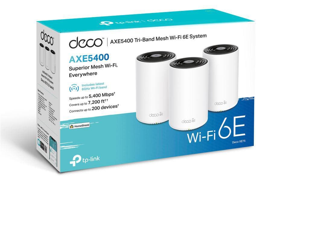 Router wireless TP-LINK Deco XE75, WIFI 6E, Mesh, Tri-Band — miniatură