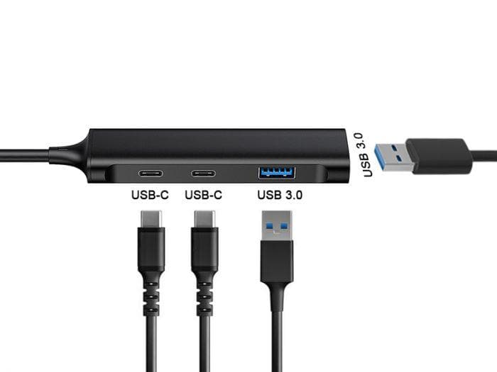 Hub USB Conceptronic HUBBIES, USB-C, 4 porturi, Negru — miniatură