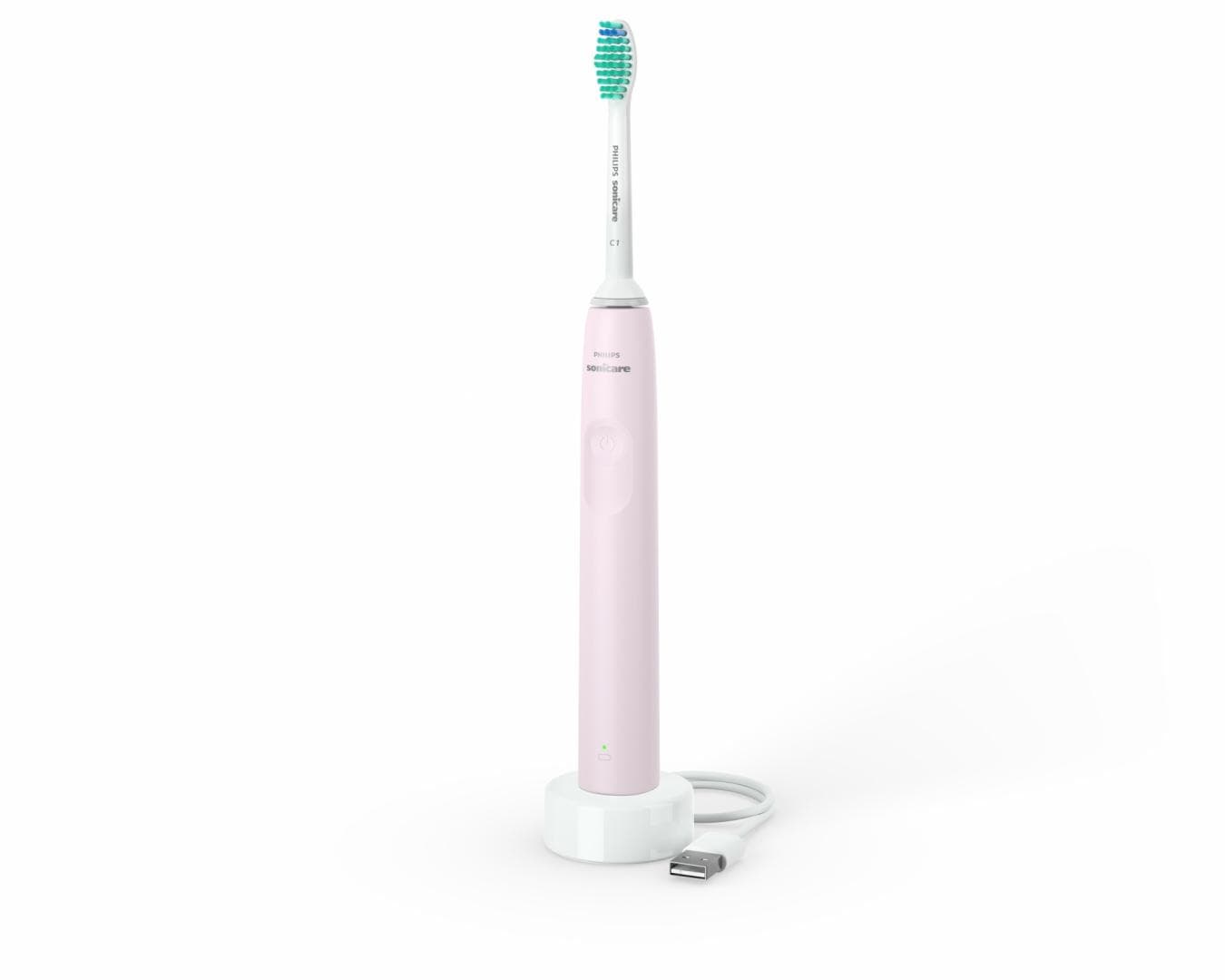 Periuta de dinti sonica electrica PHILIPS Sonicare Seria 2100 HX3651/11, 31000 miscari/minut, Cronometru Quadpacer si SmarTimer, Design ergonomic subţire, 1 capat de periere, Roz, L x A x I (mm) 109x63x220