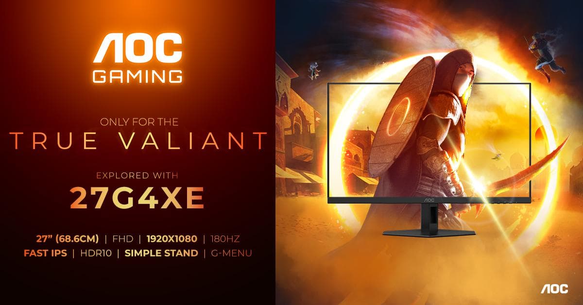 Monitor Consumer AOC 27G4XE, 27", 1920 x 1080 pixeli, Black, Grey — miniatură