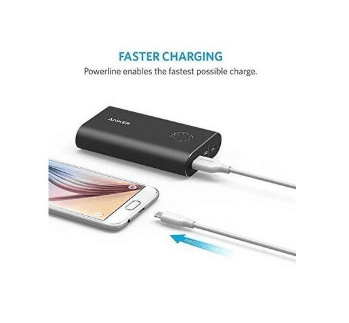 Cablu Anker PowerLine microUSB 1 metru alb — miniatură