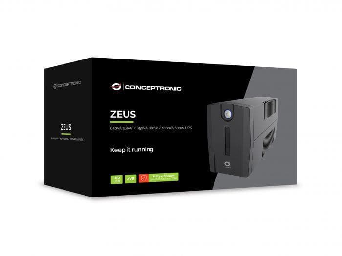 UPS Conceptronic ZEUS, 480W, USB, Compact — miniatură