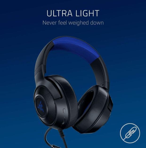 Casti Gaming Head-band Razer Kraken X Console, Wired, Albastru — miniatură
