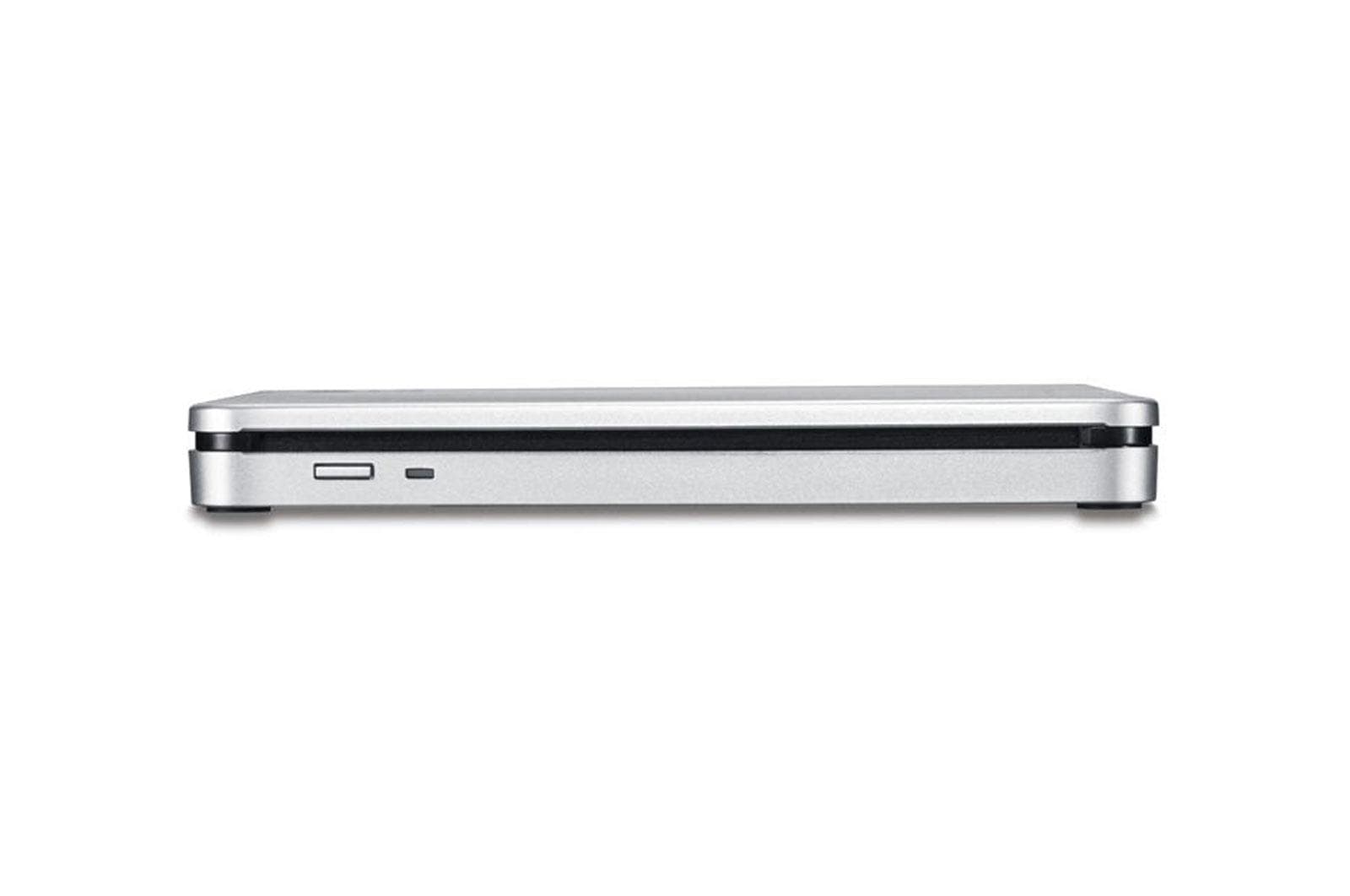 Unitate optica SuperMulti Ultra Slim HITACHI-LG, DVD+/-RW M-Disc Support, 8x DVD, 24x CD, extern, USB2.0, ultra slim, 145.5 mm x 136 mm x 15 mm, silver — miniatură