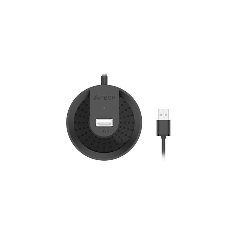 Hub USB A4TECH HUB-20, USB-A, 4 porturi, Negru — miniatură