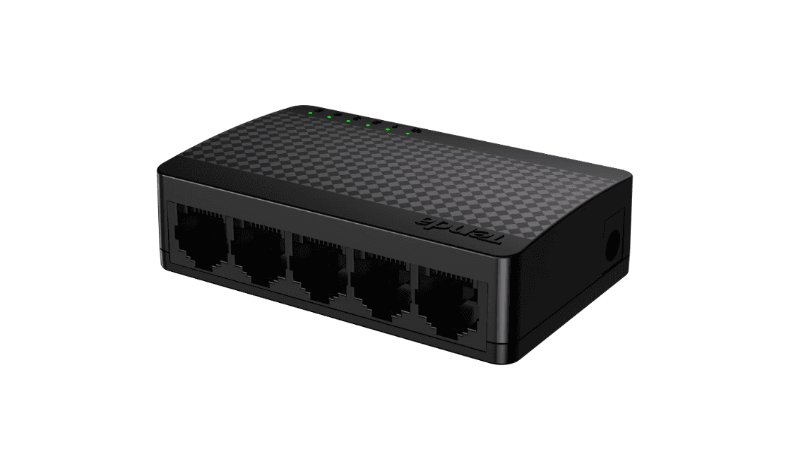 TENDA 5P-Gigabit Unmanaged Desktop Switch SG105M, Standarde retea: EEE802.3, IEEE802.3u, IEEE802.3x, IEEE802.3ab, Interfata: 5*10/100/1000Base-T Ethernet ports, Dimensiuni: 82mm*52mm*22mm(L*W*H), Material: Plastic, Capacitate switch: 10 Gbps, Packet forwarding rate: 7.44Mpps. — miniatură