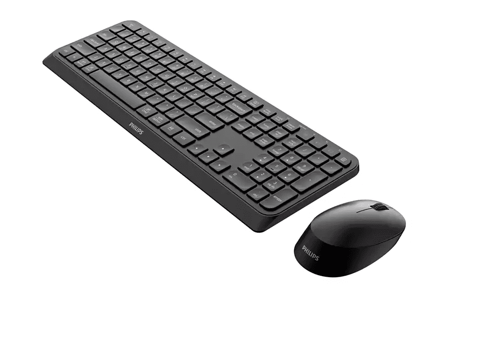 Kit Wireless tastatura si mouse Philips SPT6407B/00, taste numerice, negru — miniatură