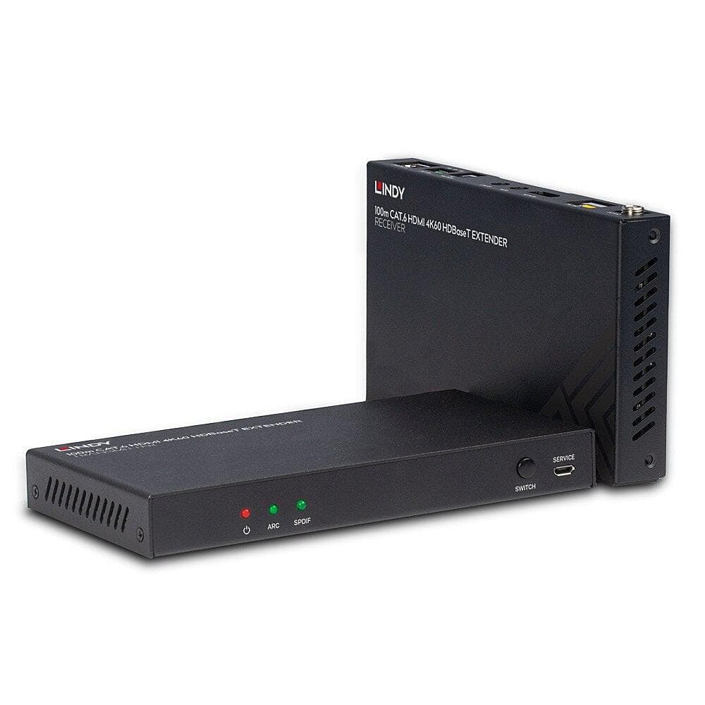 Lindy 100m Cat.6 HDMI 4K60 HDBaseT Extender Description Distributes HDMI resolutions up to 100m over Cat.6 network cable via HDBaseT technology Supports HDMI 18G resolutions up to 4K@60Hz 4:4:4, with additional support for HDR ARC Support as well as RS-232, CEC & Ethernet pass-through & bi-
