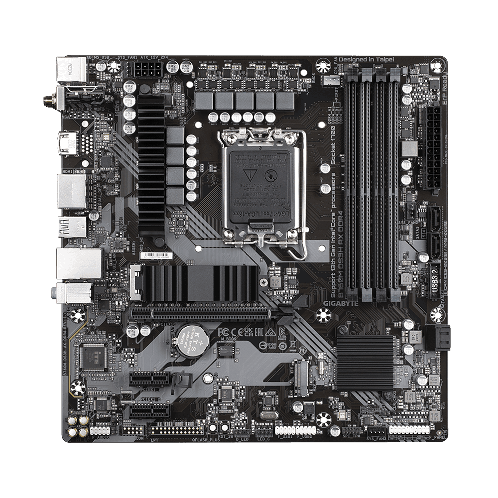 Placa de baza Gigabyte B760M DS3H AX, Socket 1700, DDR4, Micro-ATX — miniatură