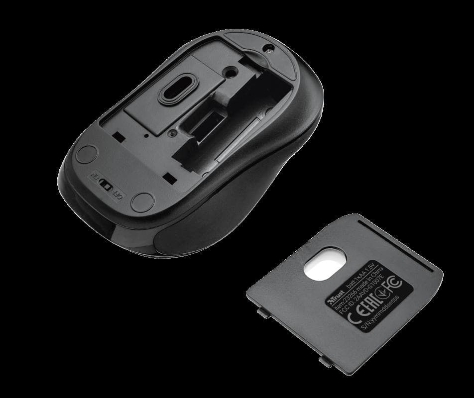Mouse Wireless Trust Siero Silent, 2400 dpi, Negru — miniatură