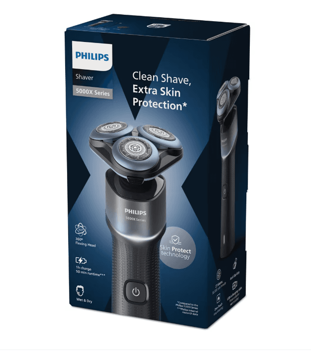 Aparat de Ras electric PHILIPS seria 5000X X5006/00, negru, 3 capete, rezistent la apa — miniatură